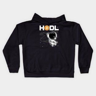 HODL Astronaut Bitcoin BTC Coin To The Moon Crypto Token Cryptocurrency Blockchain Wallet Birthday Gift For Men Women Kids Kids Hoodie